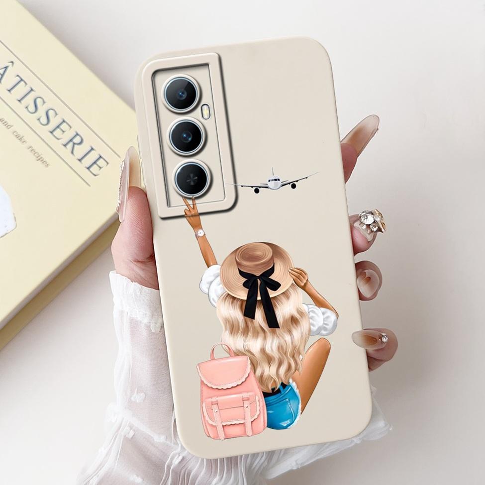 Funda For Realme C65 RMX3910 Back Cover For Realme C65 4G Case Shockproof Luxury Flowers Cute Cartoon Cool Silicone Bumper Coque