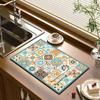 Kitchen Draining Mat Coffee Machine Super Absorbent Pad Tableware Drying Mat Countertop Placemat Home Decoration