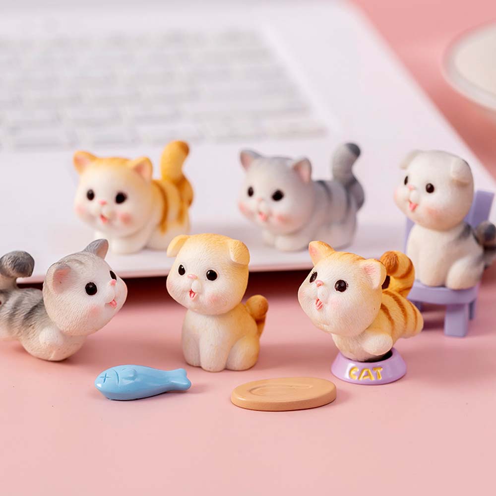 Cute Pet Micro Landscape Fairy Garden DIY Kitten Ornament Figurines Small Statue Miniatures