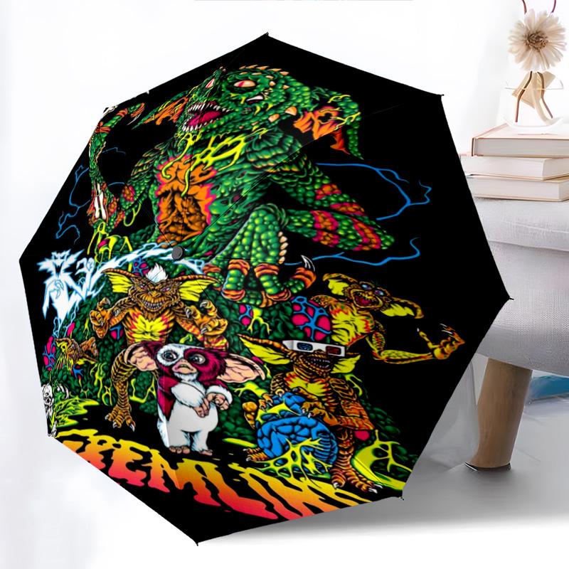 Nightmare Forest: Gremlin Shadows Folding umbrella travel Suitable for all seasons Three folds Umbrella light