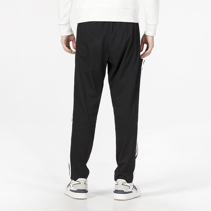 Adidas Полосатые зауженные трикотажные брюки с логотипом, мужские брюки, черные IC0044