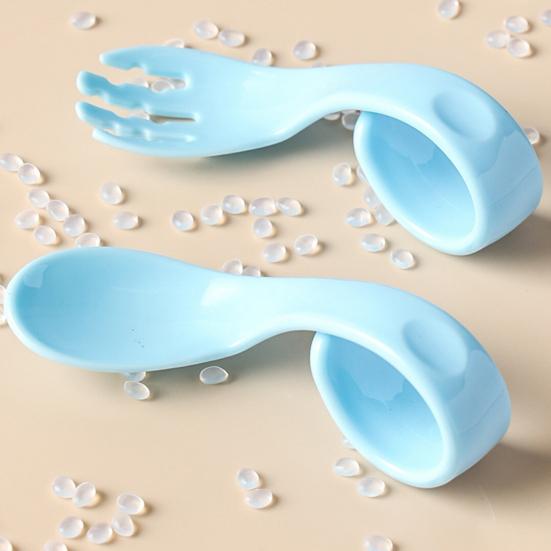 1 комплект, ложка со смещением, пищевой класс, очаровательный внешний вид, адаптивная помощь при еде, правая рука, обучение еде, вилка для ребенка, набор ложек для семьи