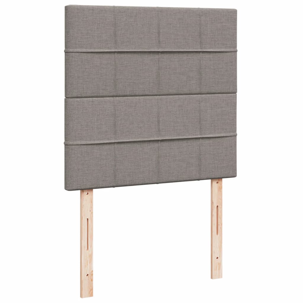 Box Spring Bed with Mattress Taupe 90 x 200 cm Fabric
