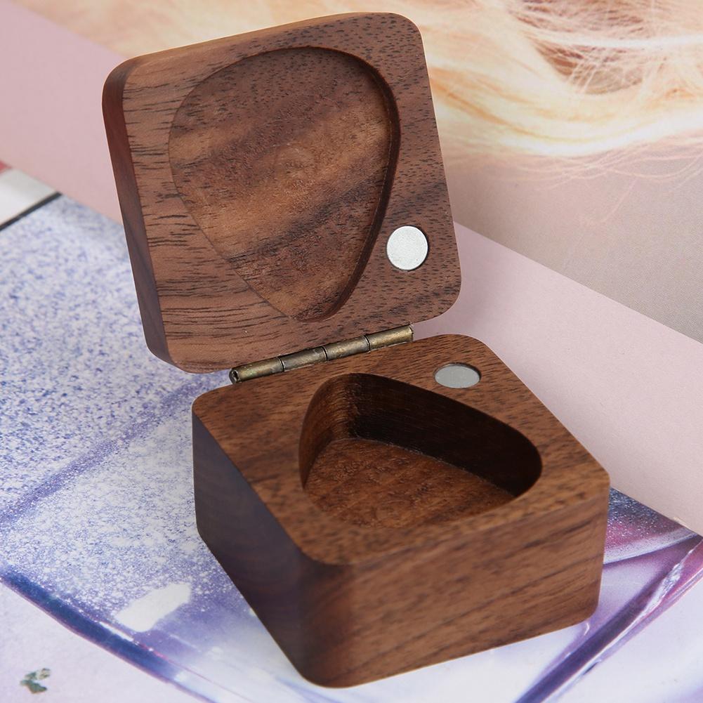 Деревянный футляр для медиаторов, контейнер для хранения кубических медиаторов, гитарные детали