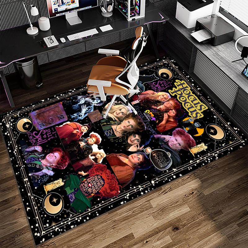 Halloween Horror Witch Carpet, Kitchen Rugs, Yoga Mat, Non-Slip Mats, Rug for Bathroom, Living Room bedroom, Camping Rugs Christmas Gift