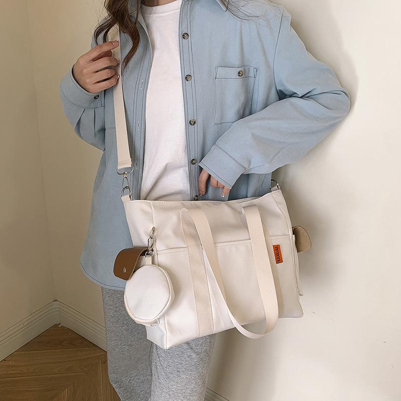 Набор дорожных сумок, легкая большая вместимость с мини-кошельком, водонепроницаемая сумка с ручкой, женские студенческие ранцы в консервативном стиле, нейлоновая сумка