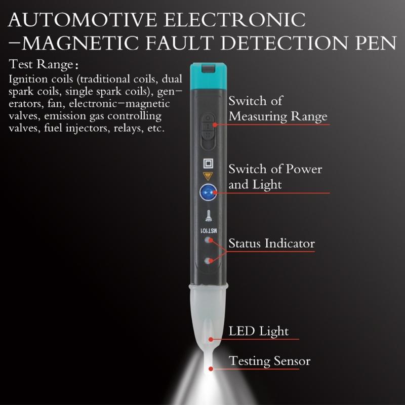 1Pc Electronic Magnetic Faults Indicator Detector Test Pen Quick Check Circuit Tester LED Spark Plug Coil Detection Tool