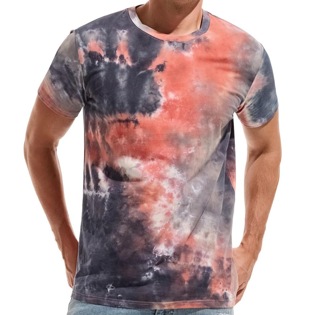 Мужская футболка с короткими рукавами и принтом тай-дай