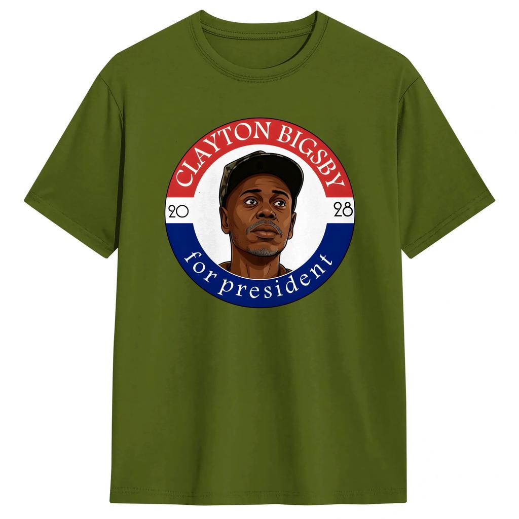 Clayton Bigsby For President 2028 T Shirt Beach Pure Cotton T Shirts For Adult Hip Hop Casual Tshirt Short Sleeves Y2K Fun Tops