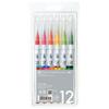 Kuretake Color Brush Pens ZIG Clean Color Real Brush Set, 12 Colors, RB-6000AT/12VA
