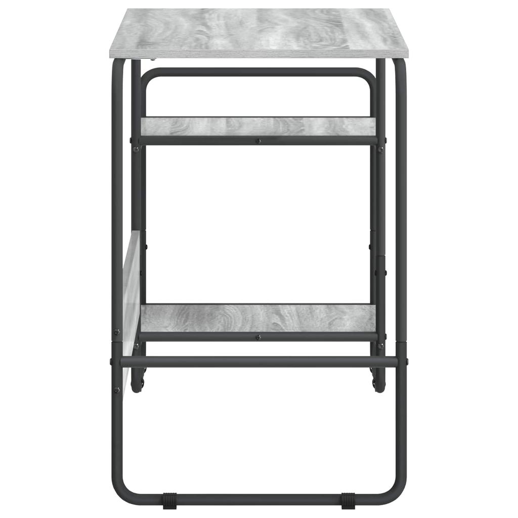 Desk with Storage Space Sonoma Grey 131.5 x 50 x 75.5 cm
