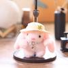 Cute Cartoon Bunny Plush Keychain Sweet Stuffed Rabbit Doll Keyring Bag Pendant Backpack Hanging Deocration Girl Gifts