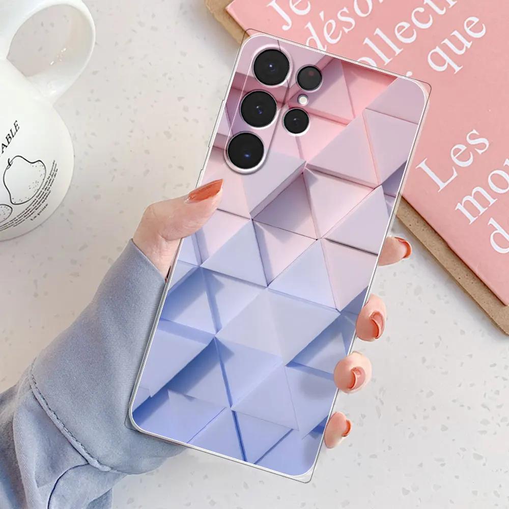 For Samsung S23 Ultra Case Cover Galaxy S23 Chic Marble Silicone Clear Phone Case For Samsung Galaxy S23 Plus Protective Bumper