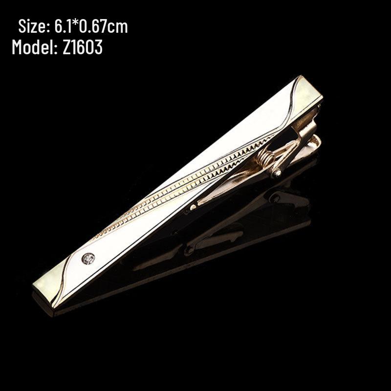 Men's Silver Formal Tie Clip with Laser Engraved Logo - Professional Business Accessory