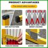 Movable Power Safety Construction Isolation Baffle Fiberglass Telescopic Fence Insulated Collapsible Tubular Guardrail