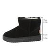 Fashion Platform Spliced Suede Snow Boots 2025 Women's Fashion Winter Round Toe Pullover Foot Plus Fleece Thickened Flat Cotton Boots