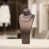 Necklace Bust Display Stand Jewelry Holder Photo Prop, PU Leather Selling Storage Rack Shop