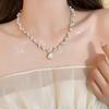 Unique Elegant Exquisite Pearl Camellia Necklace Light Luxury Classic Necklace For Women Jewelry Party Premium Gift