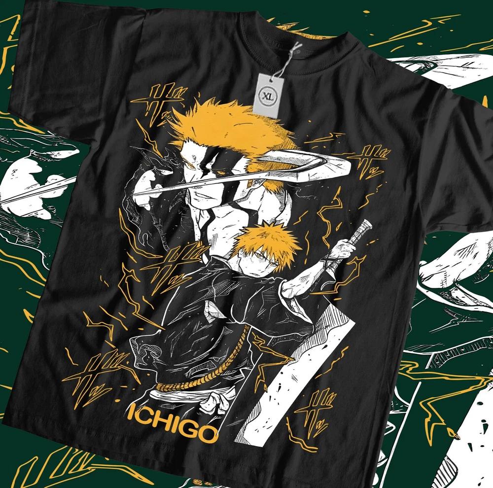 Anime Bleach Ichigo Kurosaki Unisexga Tshirt Unisexga Shirts Unisex Unisex Unisex 4