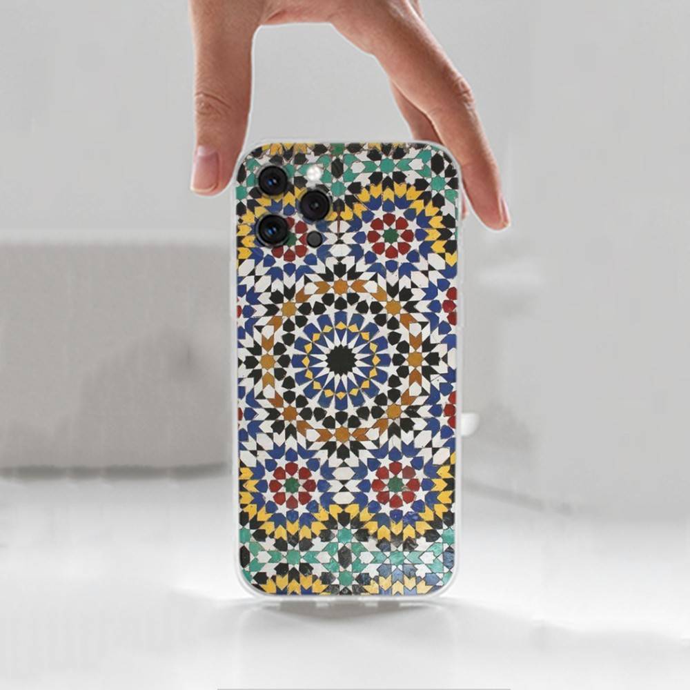 M-Марокканская плитка Для iPhone 12, Mini, 16, X, 17, Plus, 11, Max, 13, XR, 15, Pro, 14, SE, XS, Прозрачный Мягкий Чехол