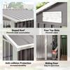 Garden Metal Tool Storage Shed with Sliding Door, Sloped Roof and Foundation Kit, 152 x 132 x 188cm, Grey
