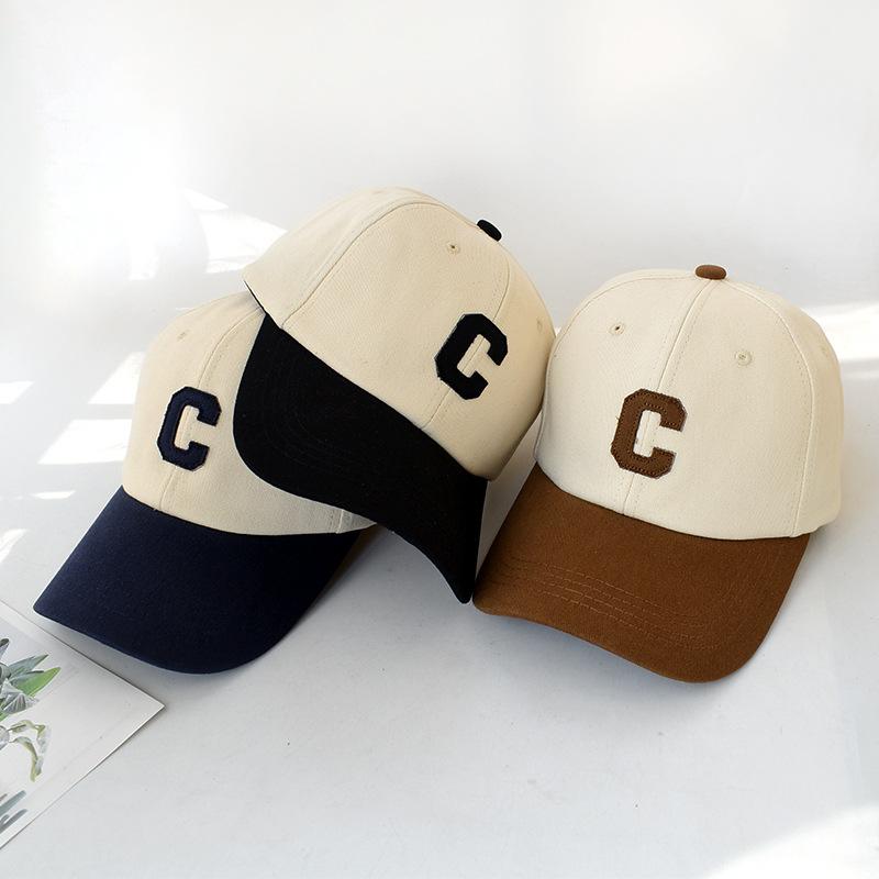 Бейсболка унисекс из хлопка для мужчин, повседневная кепка Snapback для женщин, летние солнцезащитные козырьки с буквой C в стиле пэчворк