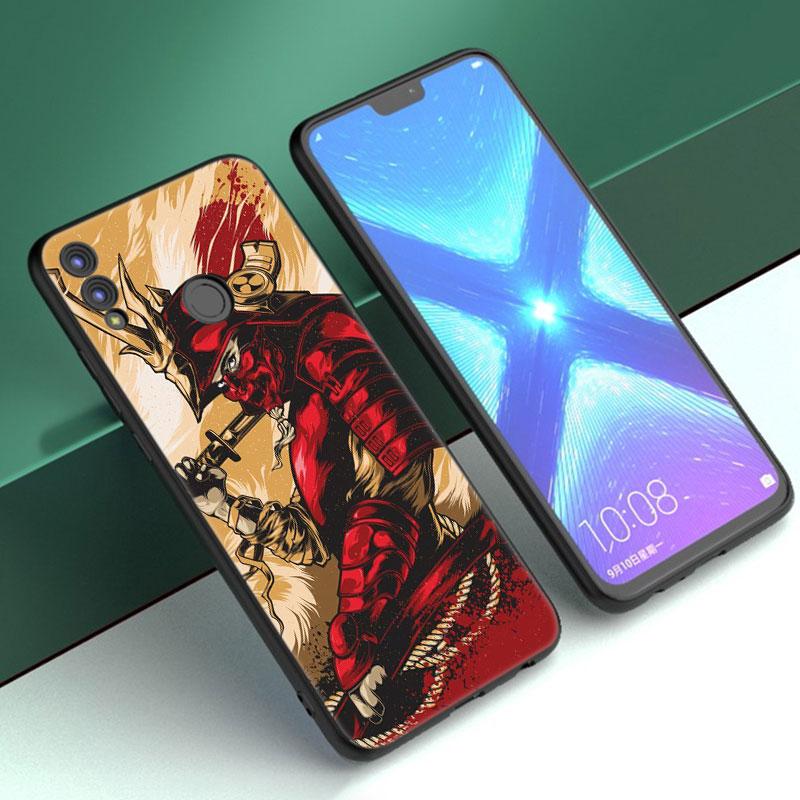 Чехол для телефона Japanese Samurai для Huawei Honor 10X Lite 7A 7S 8A 8S 8C 8X 9A 9C 10i 20i 30i 20S 20E 9X Pro 10 8 Lite черный чехол