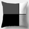 Black White Modern Style Cushion Cover 45x45cm Polyester Decorative Pillow Cover Living Room Bedroom Sofa Bed Pillow Case