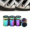 4Pcs Tire Valve Stem Cover Caps Aluminum Car Wheel Air Pressure Valve Cap