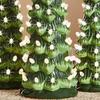 Pre-Lit Hand-Painted Resin Tabletop Christmas Tree Small Light Up Holiday