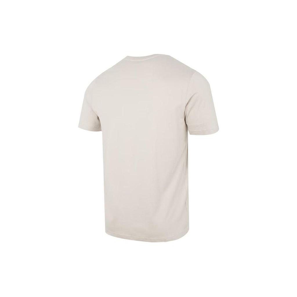 Adidas Solid Color Logo Embroidered Crew Neck Loose Short Sleeve T-Shirt Men Tops Apricot IC9296