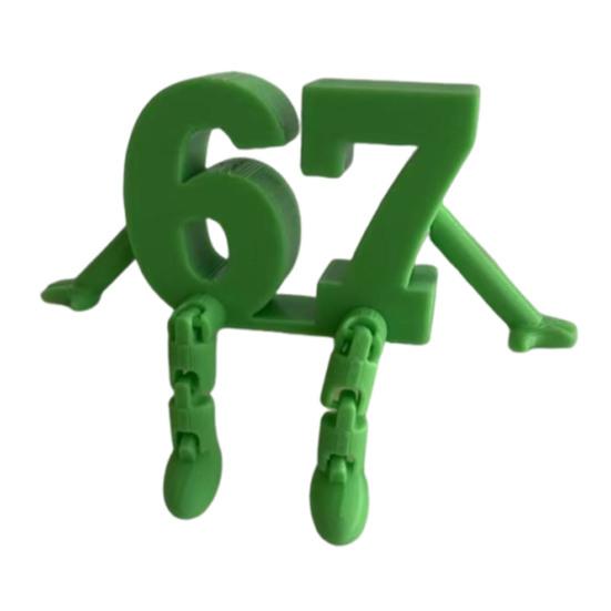 3D-печатная фигурка 67 с подвижными ногами и суставами, фиджет-игрушка «Шесть-семь», мультяшный номер, настольное украшение-орнамент