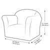 Mini Kids Sofa Cover 1 Seat Soft Armchair Couch Cover Solid Color Elastic Stretch Mini Size Settee Slipcover For Children Chair