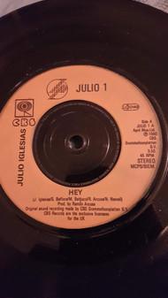 7-дюймовая пластинка JULIO IGLESIAS Hey LC0149 CBS UK Rock Б/у