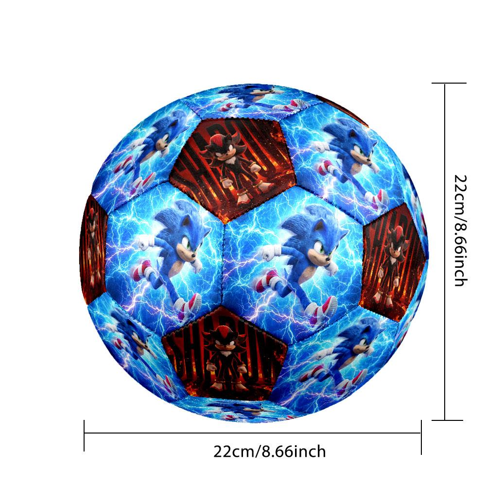 1pc Sonic the Hedgehog Soccer Ball Size 5 Indoor Soccer Ball Fashion Colorful Backyard Game - Great For Sports Fans Gift HE43
