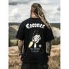 T-Shirt A Worn Graphic Of The Band Coroner Perfect for Summer Thrash Heavy Metal Fans This High-Quality Short-Sleeved T-Shirt Is for Both Men And A