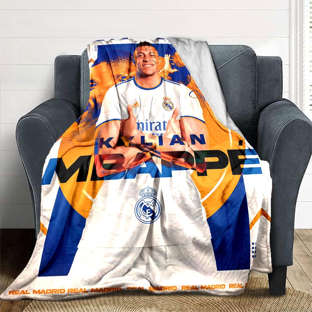 Parisian Football Celebration Blanket Soft Warm Cozy Great for Office Sofa Picnics for All Seasons Digital Print