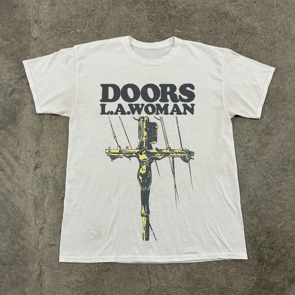 Редкое The Doors L.A. Женская футболка, Белая хлопковая футболка унисекс, Размеры S-5XL Футболка унисекс