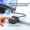 USB-сканер отпечатков пальцев для Windows Hello 11/10 с USB-хабом/кабелем 5 футов Биометрический считыватель для входа по отпечатку пальца