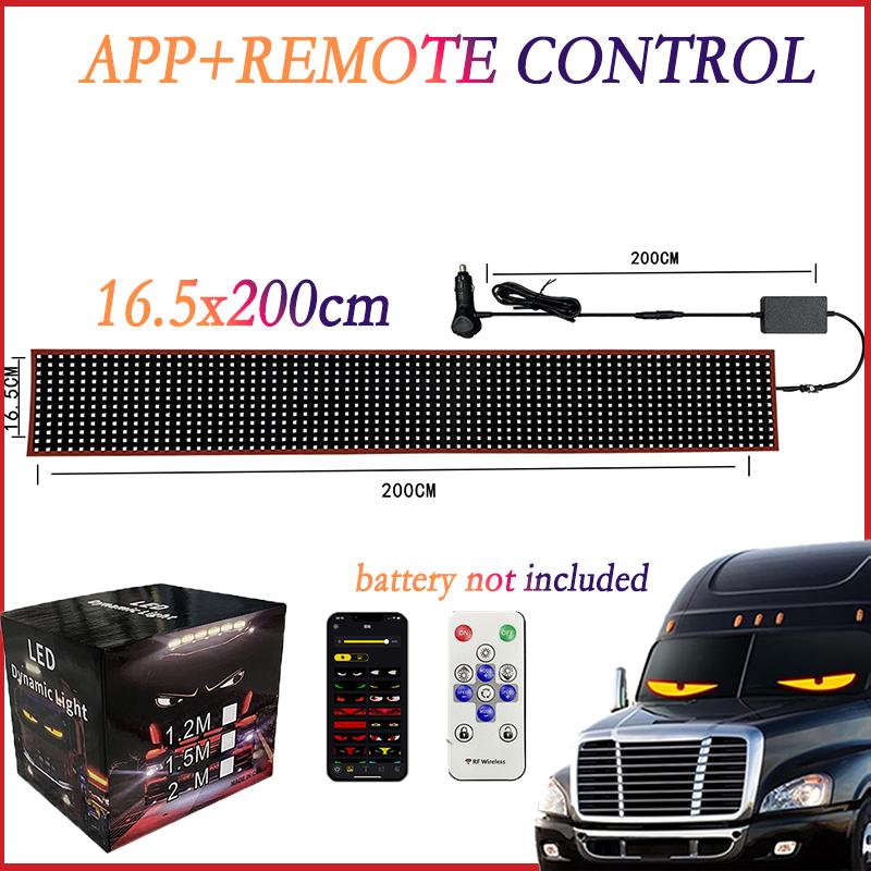 Devil Eyes Light Bluetooth APP Control LED Display Scrolling Sign Light for Car Truck Windshield LED Pixel Panel Light Remote