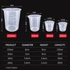 6Pcs/set Clear Plastic Graduated Measuring Cup Without Handle for Baking Beaker Liquid Measure Jug Cup Container