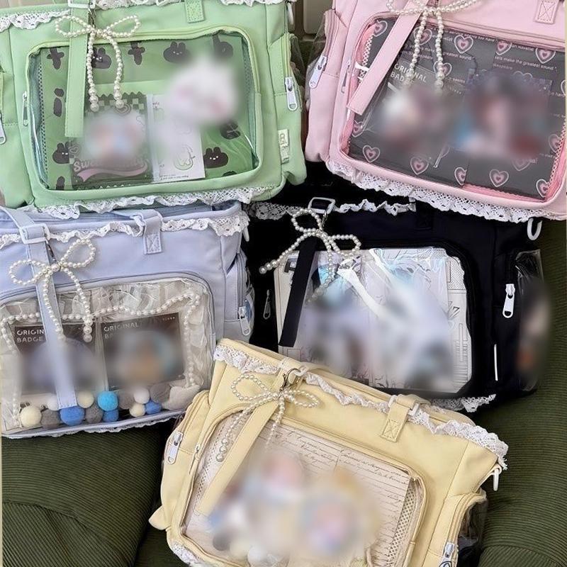 Сумка для хранения Baji в японском стиле, сумка Ita Bag большой вместимости, милая сумка-тоут Y2k, прозрачный набор для демонстрации периферийных устройств в стиле аниме и айдолов.
