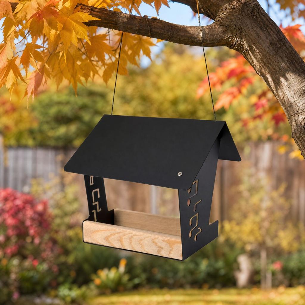 Outdoor Hanging Birdhouse and Feeder for Garden Yard and Patio Decor