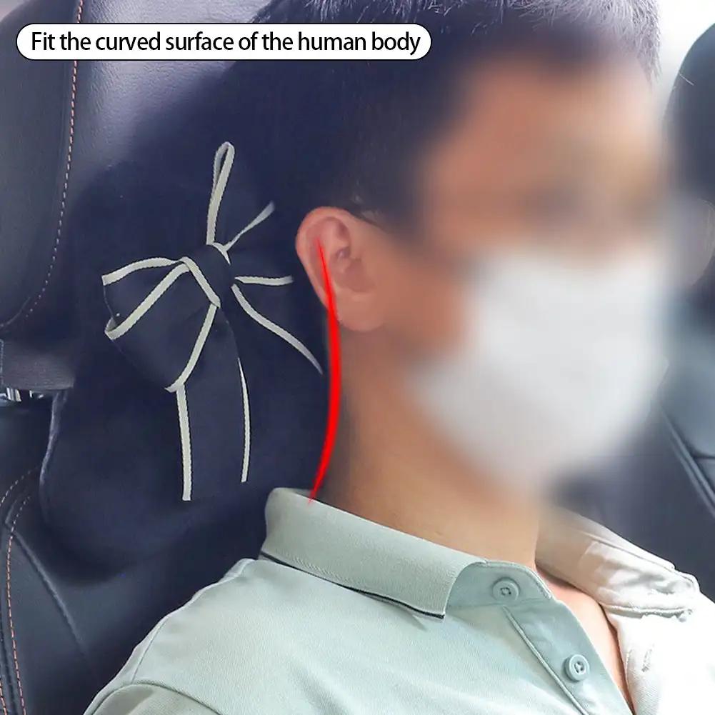 Подголовник с эффектом памяти, хлопковая подушка для салона автомобиля, удобная регулируемая подушка для шеи, автомобильные аксессуары в форме переплета