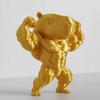 Мультяшная Статуэтка Капибары Мускулистой 3D Печать Игрушка Настольный Декор Маленькое Украшение Детская Игрушка Симуляция Милой Капибары Забавный Подарок