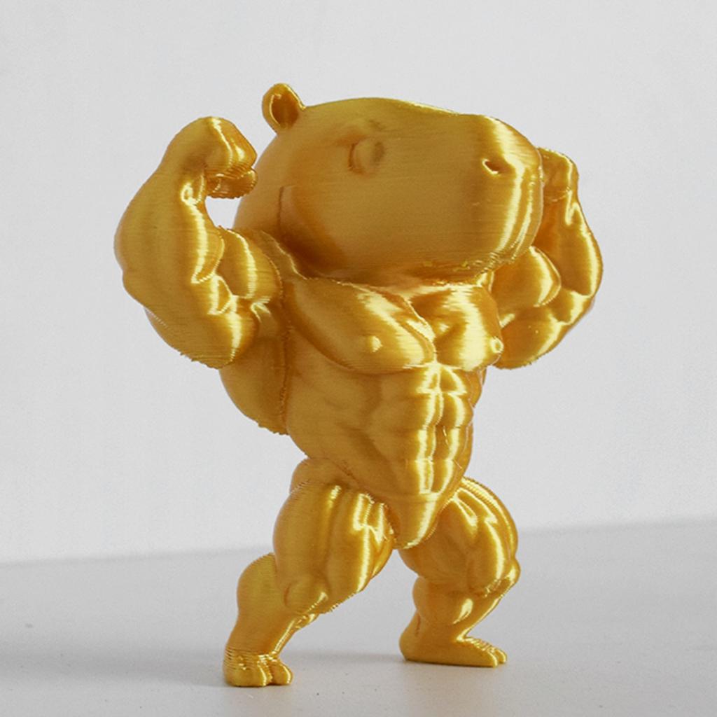 Мультяшная Статуэтка Капибары Мускулистой 3D Печать Игрушка Настольный Декор Маленькое Украшение Детская Игрушка Симуляция Милой Капибары Забавный Подарок