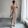 Элегантный и изысканный стиль, топ без бретелей, облегающий бедра комплект длинного платья для женского лета