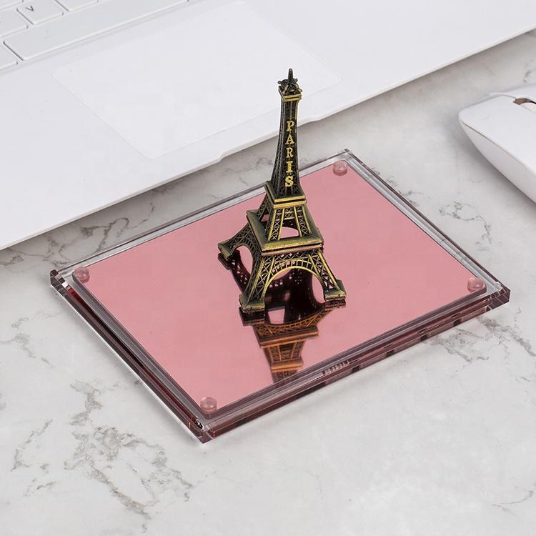 Custom Rose Gold Black Writing Button Calculator Office 12 Digit Acrylic Digital Calculator