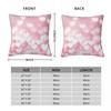Pastel Pink Heart Lights Square Pillowcase Polyester Linen Velvet Printed Decorative Throw Pillow Case Car Cushion Case 45X45