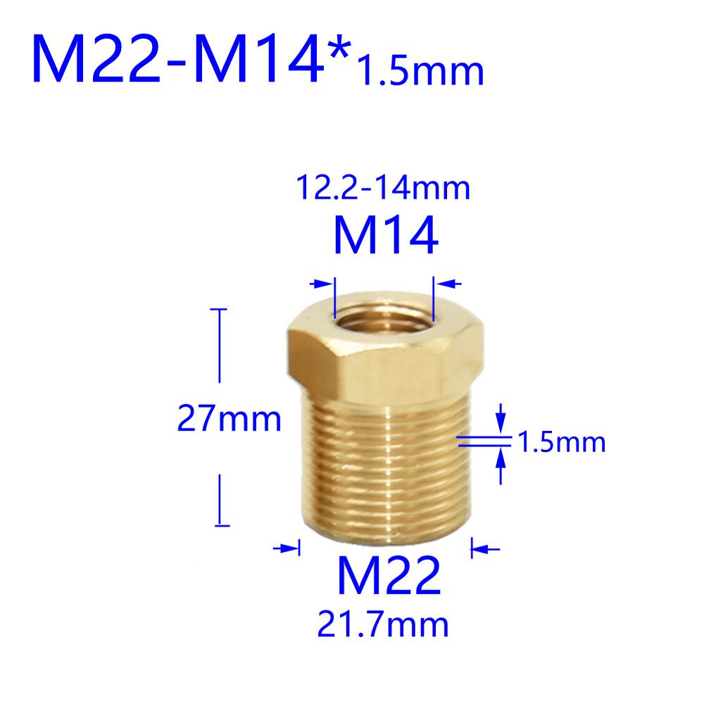 Латунный 3/8" 1/2" M14 M18 M22 Резьбовой Соединитель Наружная Внутренняя Для Аэратора Фильтра Воды Смесителя Медные Фитинги Шаг Резьбы 1,5 мм